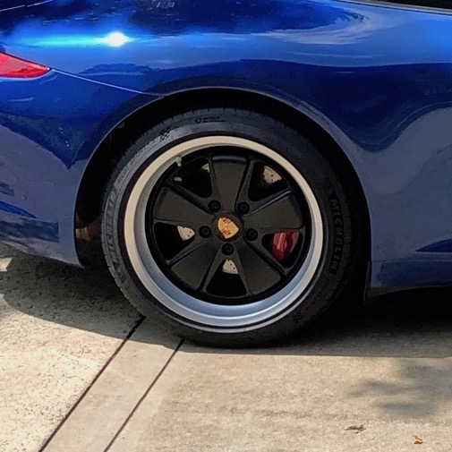 Fuchs Wheels 19x11inch Black for Porsche 991 Blue